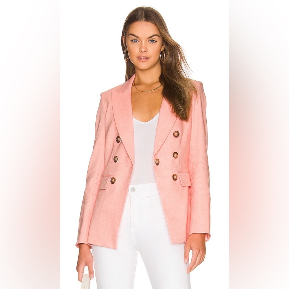 Veronica Beard Gaya Dickey Jacket in Coral Pink - Picture 8 of 8